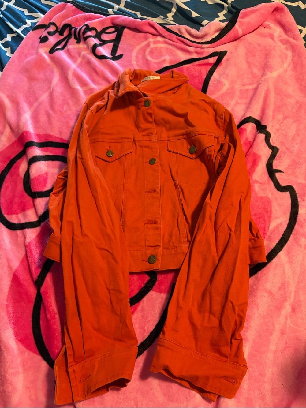 Women Orange Short Utility Jacket